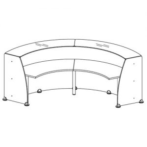 Reception glass 120 graden rec 001 compleet