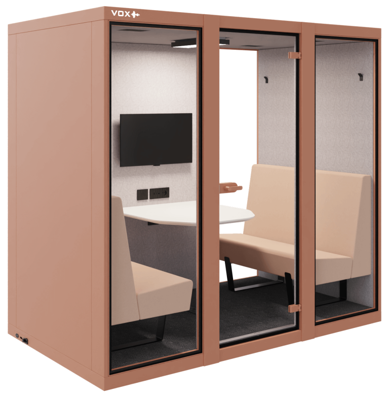 Vox pod large RAL3012 linker zijaanzicht 1
